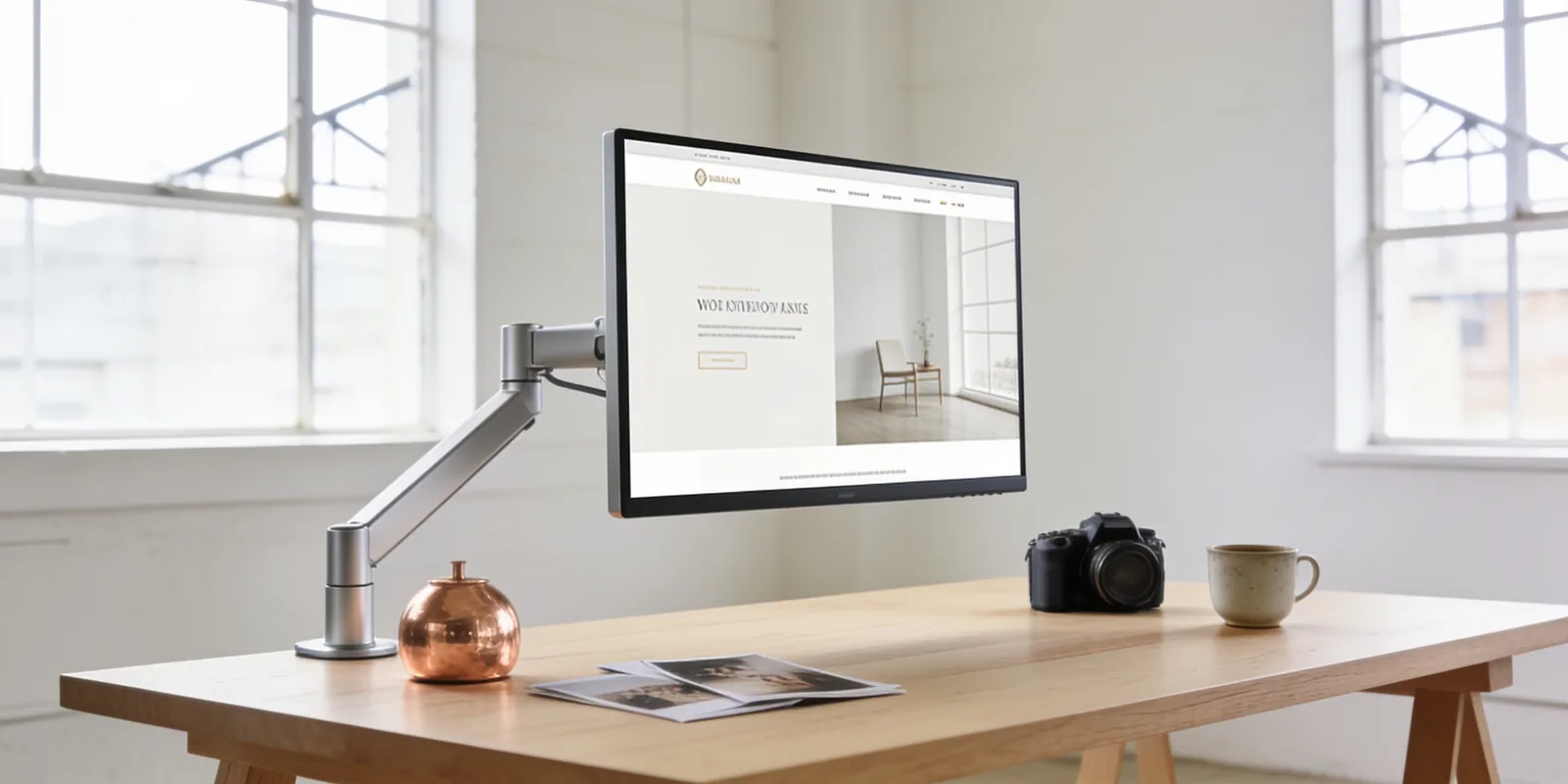 Hosting & Betreuung: Arbeitsplatz mit Monitor