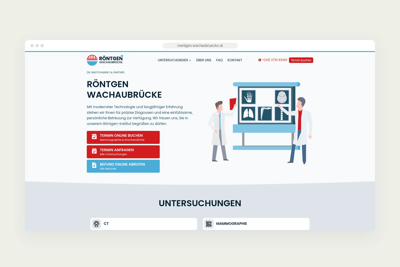 Bildstrecke: die Startseite im Browserfenster